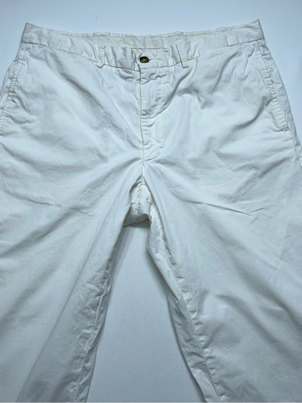 Burberry Chino Pants Mens Size 36x28 White Cotton Resort Golf Made Italy READ